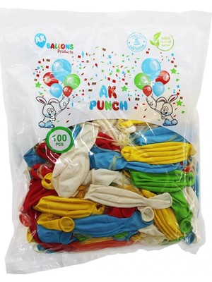 Pileli Store Punch  Balon  100PCS (4887)