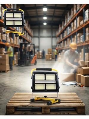 SHC4200 Çok Fonksiyonlu LED Projektör Kamp Lambası Solar Şarjlı Özellikli