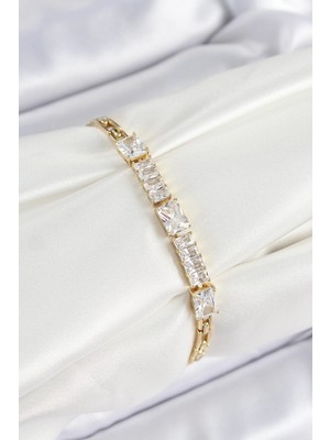 Pileli Store Pilelistore  Xuping Pirinç Parçalı Su Yolu Model Gold Renk Kadın Bileklik