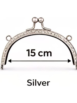 Aurelien 15 cm Oval Çanta Bursu Metal Çanta Kilidi - Çanta Yapım Aparatı, Makrome ve Örgü Çanta Için