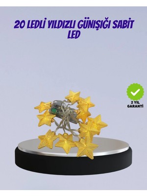 Pileli Store Yıldız Figürlü LED Şerit Işık 5m Iç Mekan Dekor Aydınlatma