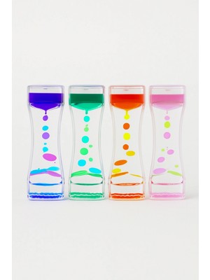 Pileli Store 1 Adet Renkli Sıvı Damla Hareket Saati – Rahatlatıcı Dekor Masa ve Ofis Aksesuarı