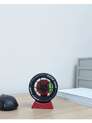 Pileli Store Jant Tasarımlı Masa Üstü Ofis Dekoru Spor Tasarım Aksesuar