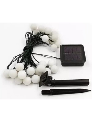 Pileli Store Solar 5m 28 LED Top Gün Işığı Siyah Kablolu