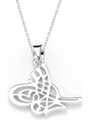 Pileli Store 925 Ayar Gümüş Tuğralı Kadın Gümüş Kolye PND99157020 (72)