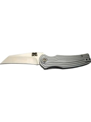 SHC4200 Sog Pinkerton 0689 Gri Kamp Çakı 18CM - Yarı Otomatik, Kemerlikli, Kutulu