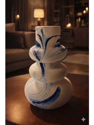 Flow Serıes Atlantıs Dekoratif Vazo – Özel Tasarım (30 Cm)