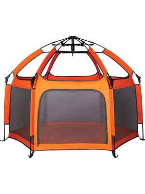 The California Beach Co. Turuncu Çocuk Çadırı - 6 Pencere, Güvenli ve Hafif Oyun Alanı