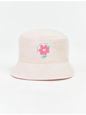 LC Waikiki Çiçek Desenli Kız Bebek Bucket Şapka  (S6)
