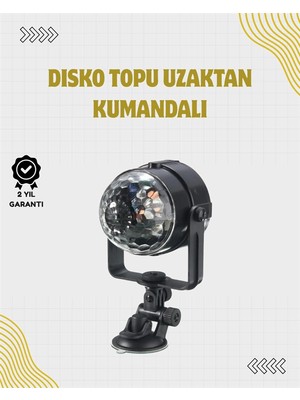 Pileli Store Uzaktan Kumandalı Ses Kontrollü LED Disko Işığı - Parti ve Kulüpler Için