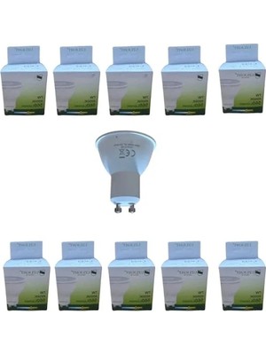 MarkEntegra 10'lu 7W GU10 Gün Işığı LED Spot Ampul - Enerji Tasarruflu