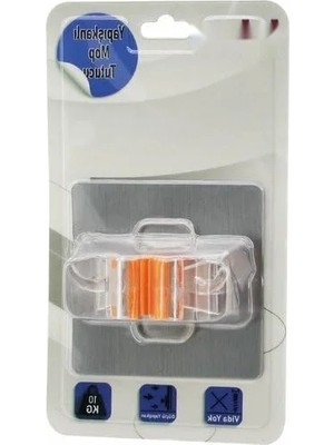 MarkEntegra 2'si 1 Arada Mop Sapı Tutucu ve Askı – Yapışkanlı Montaj, 10 kg Kapasite