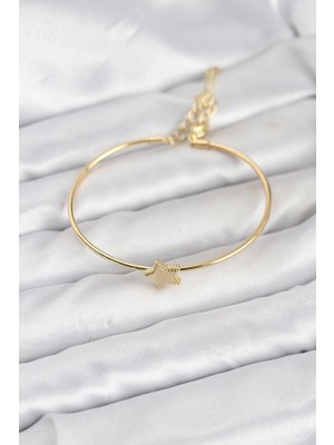 Pileli Store Pilelistore  Yıldız Model Gold Renk Kadın Bileklik
