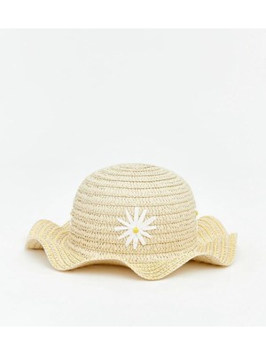 LC Waikiki Çiçek Nakışlı Kız Bebek Bucket Şapka  (S6)