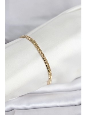 Pileli Store Pilelistore  cm 14K Gold Renk Zincir Model Kadın Bileklik