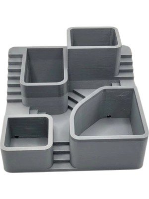 Senka Mey Ithalat® 3D Baskı Sukulent ve Kaktüs Saksı Seti Çok Katlı Tasarım Şık Ev Ofis Dekoru