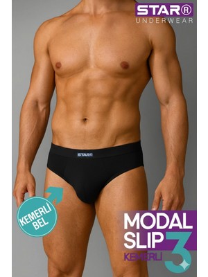 Star 109 Erkek 3'lü Modal Slip