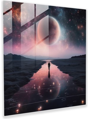 Popcasso Gerçeküstü Dijital Kompozisyon ile Temperli Cam Tablo - Pink Floyd Temalı Duvar Tasarımı