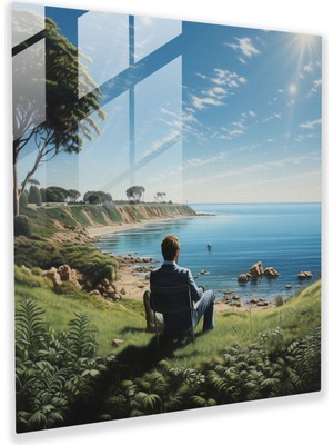 Popcasso Pembe Floyd Manzara Cam Tablo - Wish You Were Here Modern Sanat