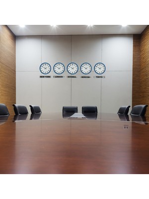 İlk El Grup Ieg™ Elite Blue 36 cm Tabelalı 5’li Dünya Saatleri