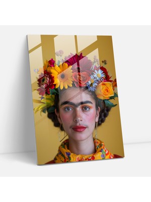 Popcasso Frida Kahlo Eserleri Modern Sanat Temperli Cam Tablo