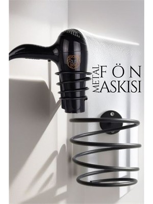 Senka Turk Metal Fön Askısı Si̇yah