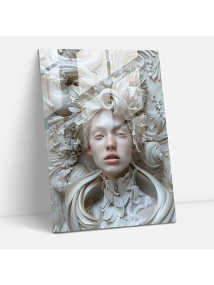 Popcasso Mannerism Cam Duvar Tablosu - Modern Sanat Dekorasyonu