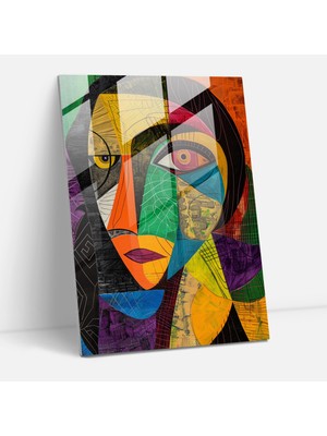 Popcasso Mannerizm Modern Sanat Canlı Renkler Cam Tablo
