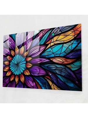 Popcasso Tribal Mozaik Cam Tablo - Mezolitik Eski Kabile Motifleri ile Paleolitik Duvar Dekorasyonu