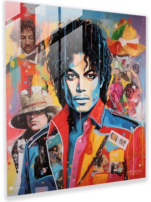 Popcasso Michael Jackson Temalı Cam Tablo - Modern Tasarım Duvar Dekoru