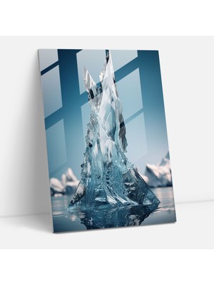 Popcasso Buzdağı Temperli Cam Tablo - Doğanın Estetiği