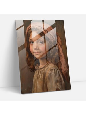 Popcasso Genç Kız Portresi Temperli Cam Tablo - Johannes Vermeer Modern Sanat