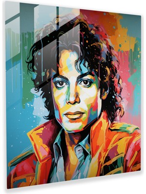 Popcasso Pop Art Cam Tablo - Michael Jackson Temalı Cam Tablo