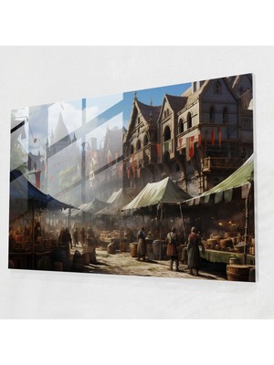 Popcasso Ortaçağ Temalı Cam Tablo - Canlı Pazar Yeri Görseli