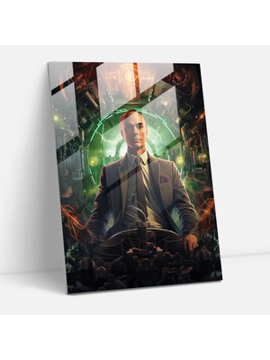 Popcasso Oppenheimer Cam Tablo - Duvar Süsleme Için Dekoratif Cam Tablo