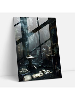 Popcasso Dramatik Aydınlatmalı Maneirizm Cam Tablo - Maneirizm Temalı Cam Duvar Tablosu Modern Sanat