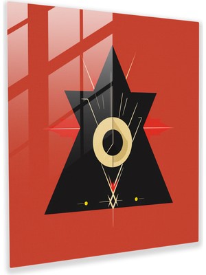 Popcasso Minimalist Cam Tablo - Modern Sanat Metallica Illüstrasyonu
