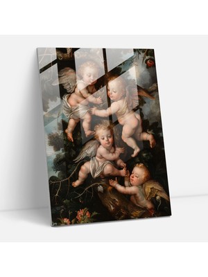 Popcasso Raffaello Sanzio Cam Tablo Dekoratif Cam Tablo