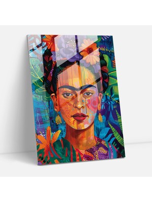 Popcasso Frida Kahlo Tarzı Cam Duvar Tablosu - Eserleri ile Modern Duvar Dekorasyonu
