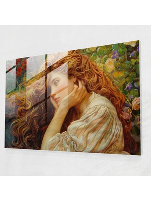 Popcasso Pre-Rafaelite Kardeşliği Cam Tablo - Duvar Dekorasyonu Modern Sanat