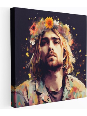 Popcasso Kurt Cobain Cam Tablo - Modern Sanat Eseri