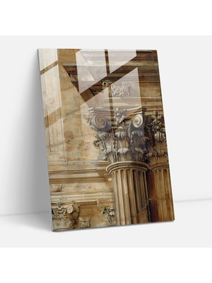 Popcasso Rönesans Mimari Temperli Cam Tablo - Raffaello Sanzio Temalı Duvar Dekorasyonu