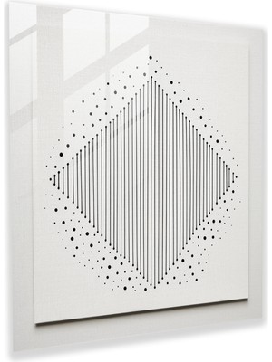 Popcasso Hoş Detaylı Geometrik Sanat Eseri Temperli Cam Tablo