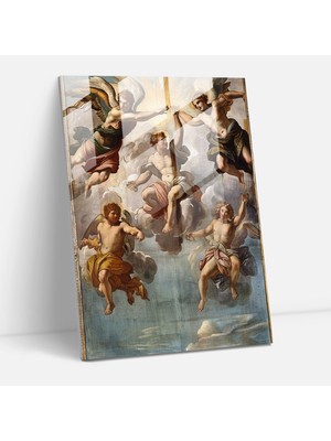 Popcasso Raffaello Sanzio Temalı Cam Duvar Tablosu - Sanat Esintisiyle Ev Dekorasyonu