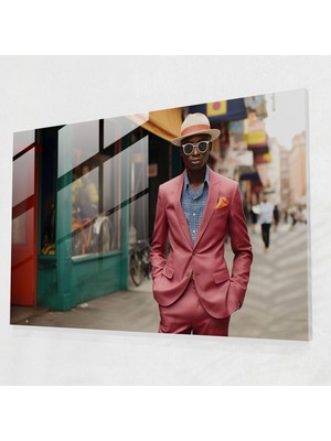 Popcasso Harlem Temalı Cam Tablo - Sokak Modası - Benzersiz Tarz ile Dekoratif Unsurlar