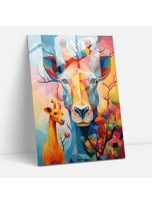 Popcasso Pablo Picasso Tarzı Temperli Cam Tablo - Dekoratif Cam Tablo