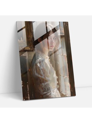 Popcasso Johannes Vermeer Temalı Cam Duvar Tablosu Modern Sanat – Dekoratif Cam Tablo