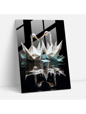 Popcasso Origami Duvar Dekorasyonu - Zarif Origami Temalı Ev Dekorasyonu