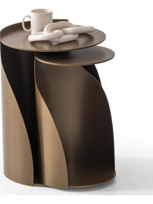 Showdeko Belinda İkili Metal Yan Sehpa Seti Ç40xY55cm