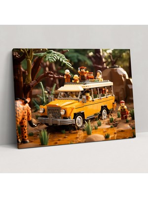 Popcasso LEGO Safari Macerası Temperli Cam Tablo